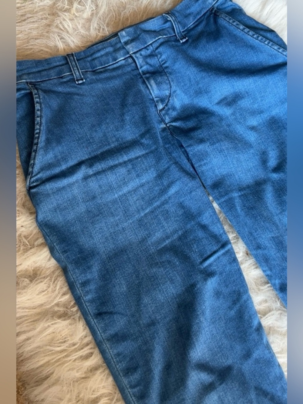 Frank & Eileen | Wicklow Relaxed Fit Chinos Denim Blue Capri Women’s Sz 2